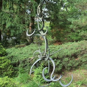 LARGE ABSTRACT SUBMARINE CALIPER STABILE SCULPTURE