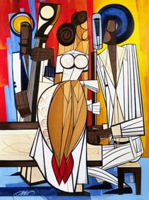 TARIQ MIX ACRYLIC ON CANVAS PAINTING