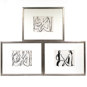 (3pc) JACQUES NESTLE (1907-1991), TRIPTYCH