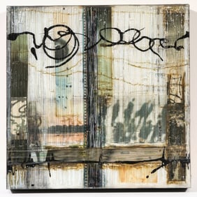 (2pc) MADONNA PHILLIPS ABSTRACT ACRYLIC ART
