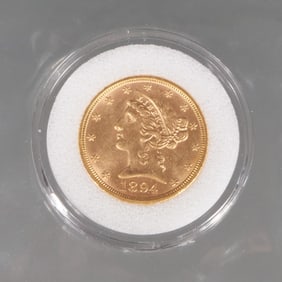 1894 US $5 GOLD COIN