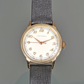 GIRARD PEREGAUX GOLD-CAPPED WRISTWATCH