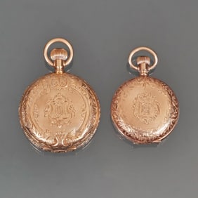 (2pc) ELGIN GOLD POCKET WATCHES
