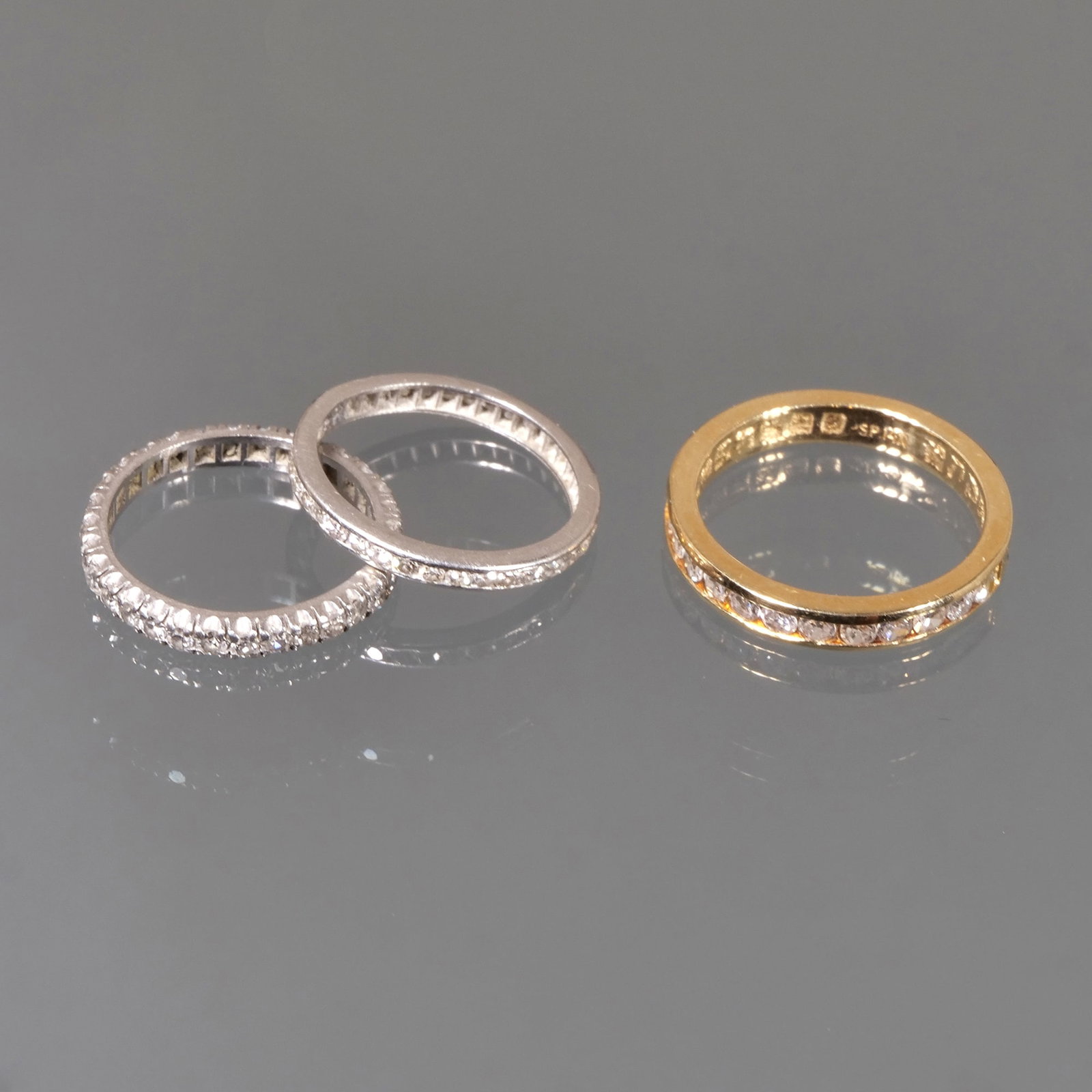 (3pc) LADY'S ETERNITY & HALF ETERNITY BANDS (1 of 4)