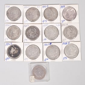 (13pc) PRE-1900 MORGAN SILVER DOLLARS