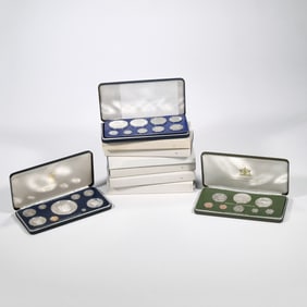 (9pc) FRANKLIN MINT INTERNATIONAL COIN PROOF SETS