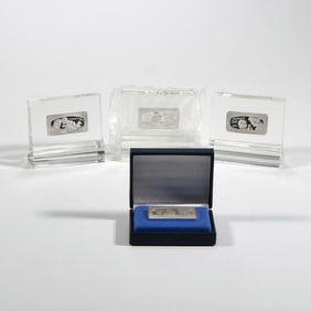 (4pc) STERLING SILVER FATHER'S DAY INGOTS