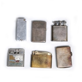 (6pc) VARIOUS ANTIQUE LIGHTERS