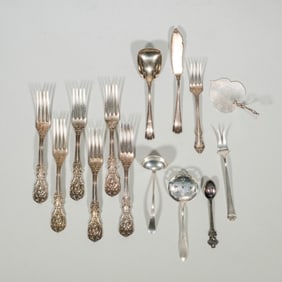 (14pc) MIXED SILVER FLATWARE