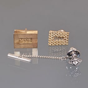 (3pc) 14K GOLD DRESSING ITEMS
