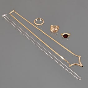 (5pc) MISC. 14K GOLD JEWELRY GROUP