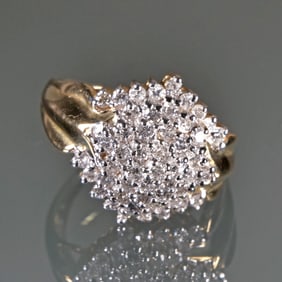 14K GOLD & DIAMOND COCKTAIL RING