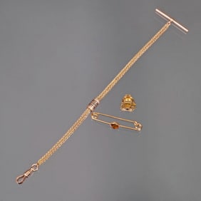 (3pc) MISC. GOLD JEWELRY