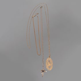 (3pc) VINTAGE 14K & 10K GOLD NECKLACES