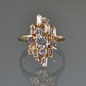 DIAMOND & 14K YELLOW GOLD RING