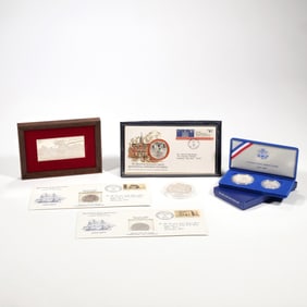 (7pc) UNITED STATES COMMEMORATIVE SILVER PIECES