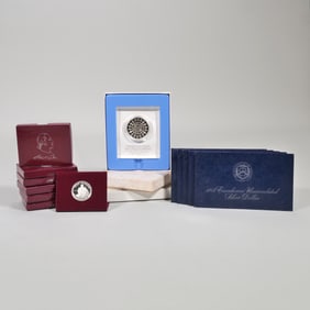 (13pc) AMERICAN COMMEMORATIVE SILVER COINS