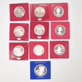 (10pc) BAHAMA & OTHER SILVER COINS