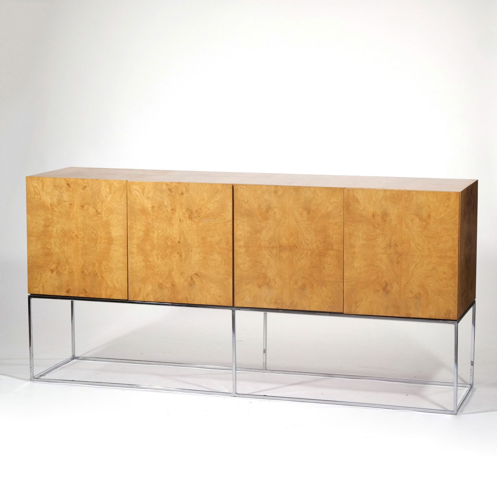 MILO BAUGHMAN FOR THAYER COGGIN BOOKMATCHED OLIVEWOOD CREDENZA (1 of 15)