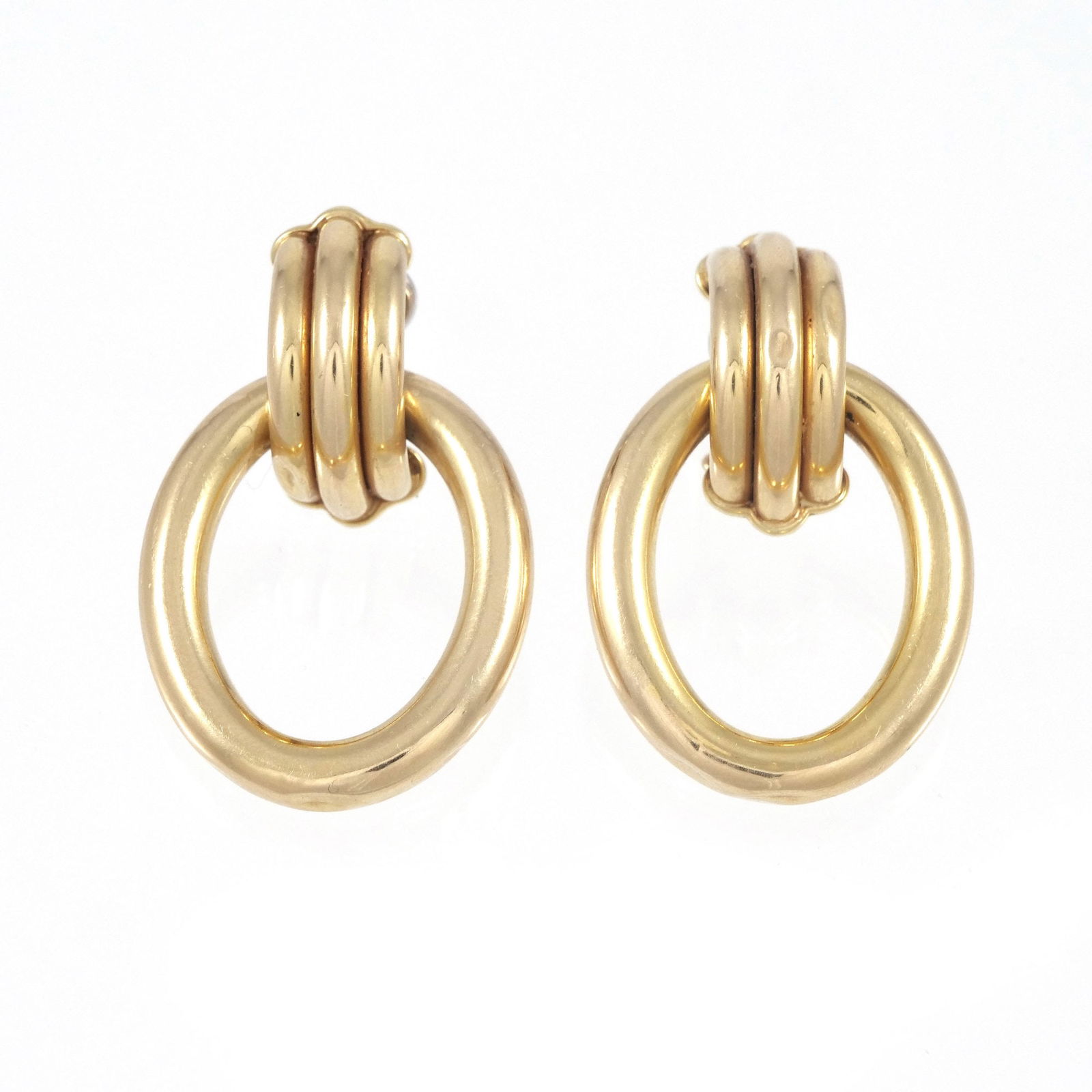 PAIR UNOARRE 14K GOLD EARRRINGS (1 of 4)