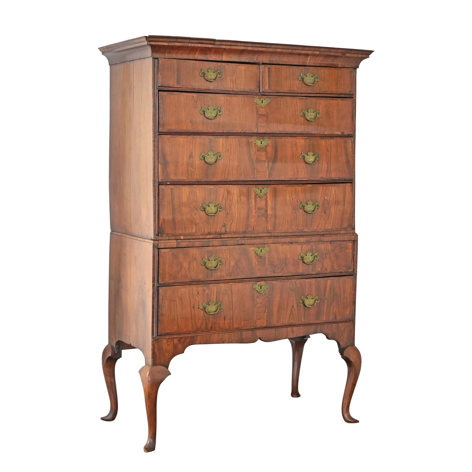 AMERICAN QUEEN ANNE HIGHBOY CHEST, MAHOGANY VENEER (1 of 20)