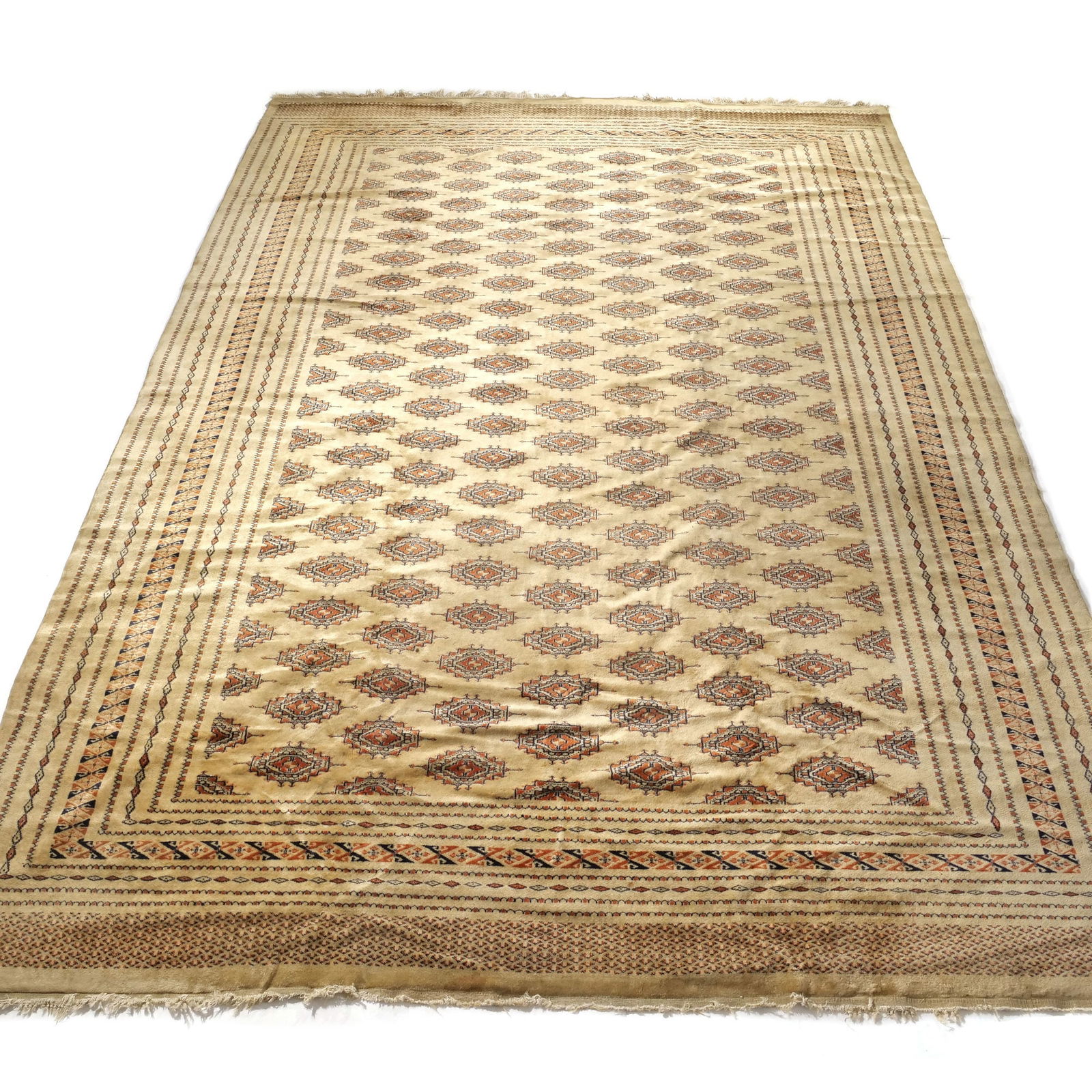 TAN BOKHARA WOOL RUG (1 of 13)