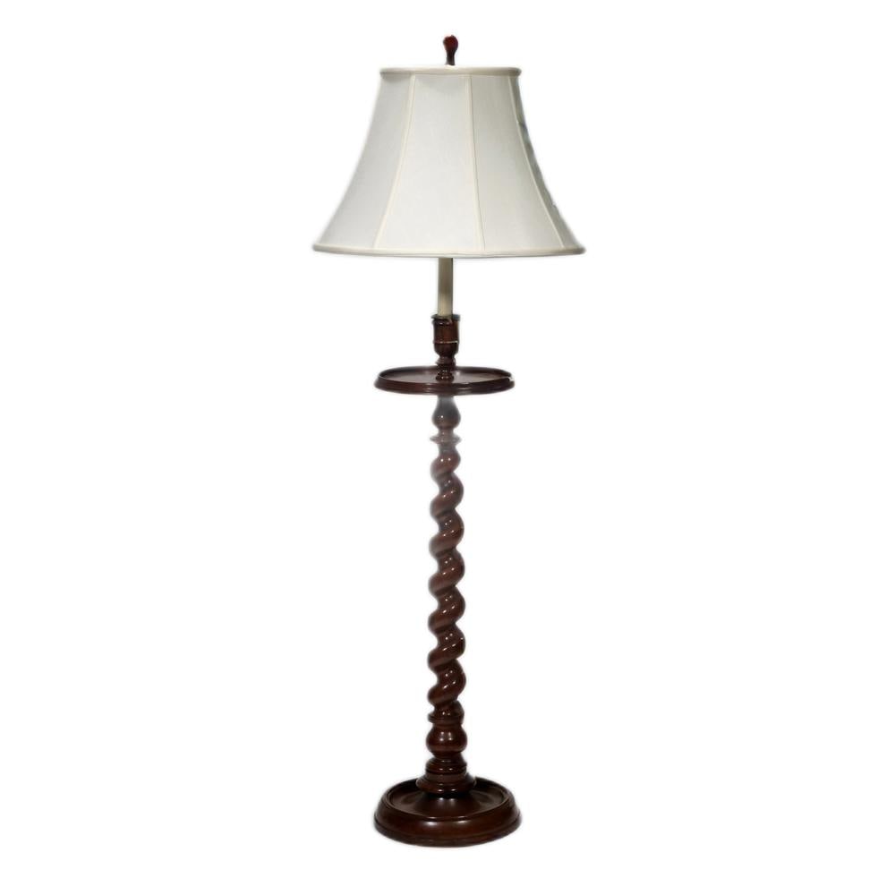 AN ANTIQUE BARLEY TWIST FLOOR LAMP (1 of 8)