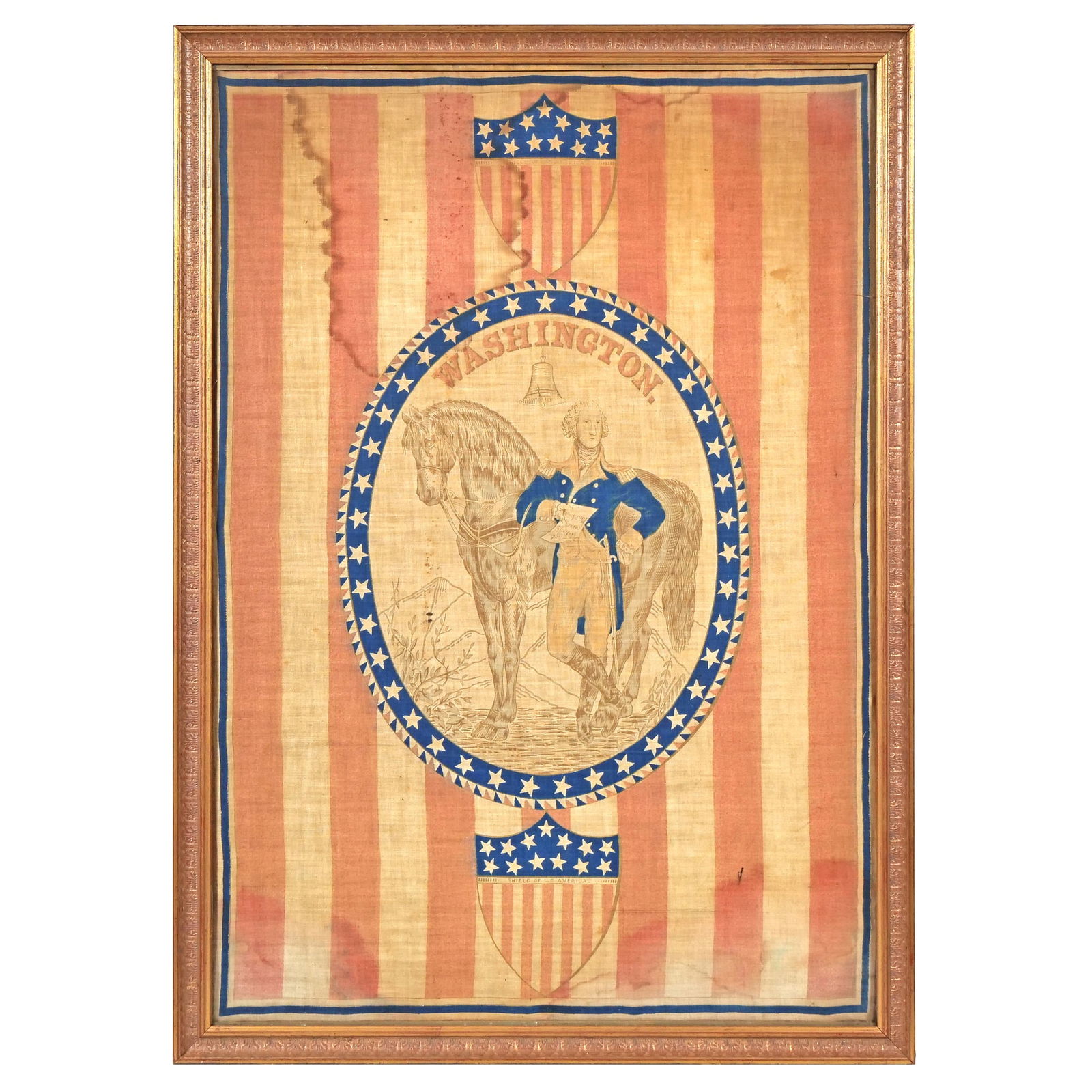 GEORGE WASHINGTON CENTENNIAL BANNER SCREENPRINT ON LINEN (1 of 11)