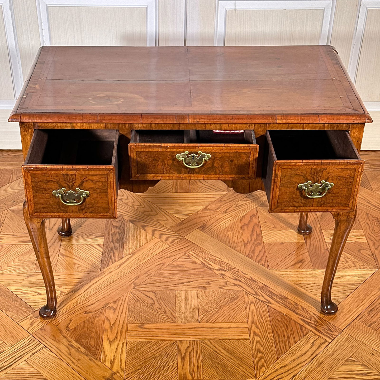 A GEORGE II WALNUT DRESSING TABLE - 12