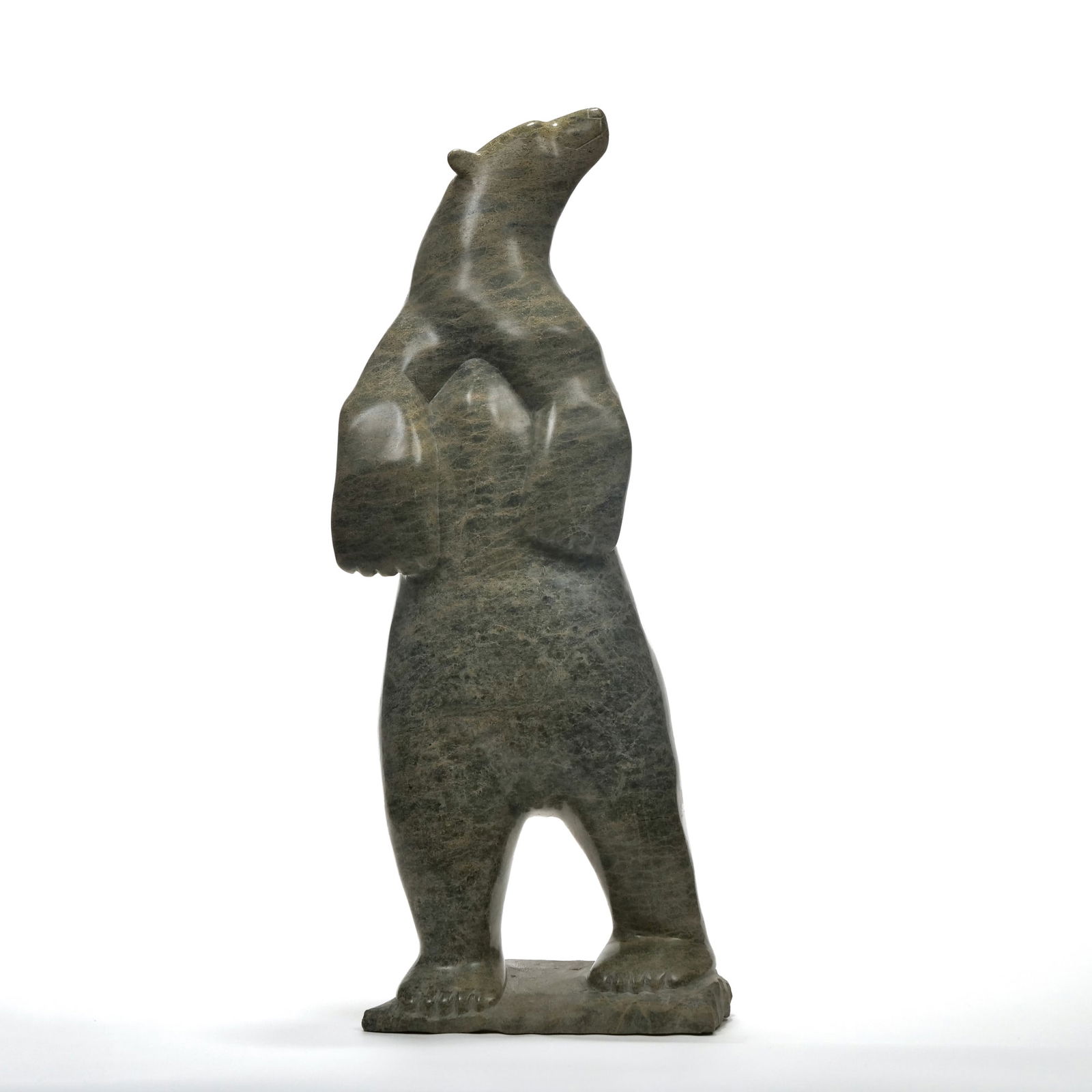 NUNA PARR (INUIT, B. 1949) STONE CARVING OF A STANDING BEAR (1 of 14)