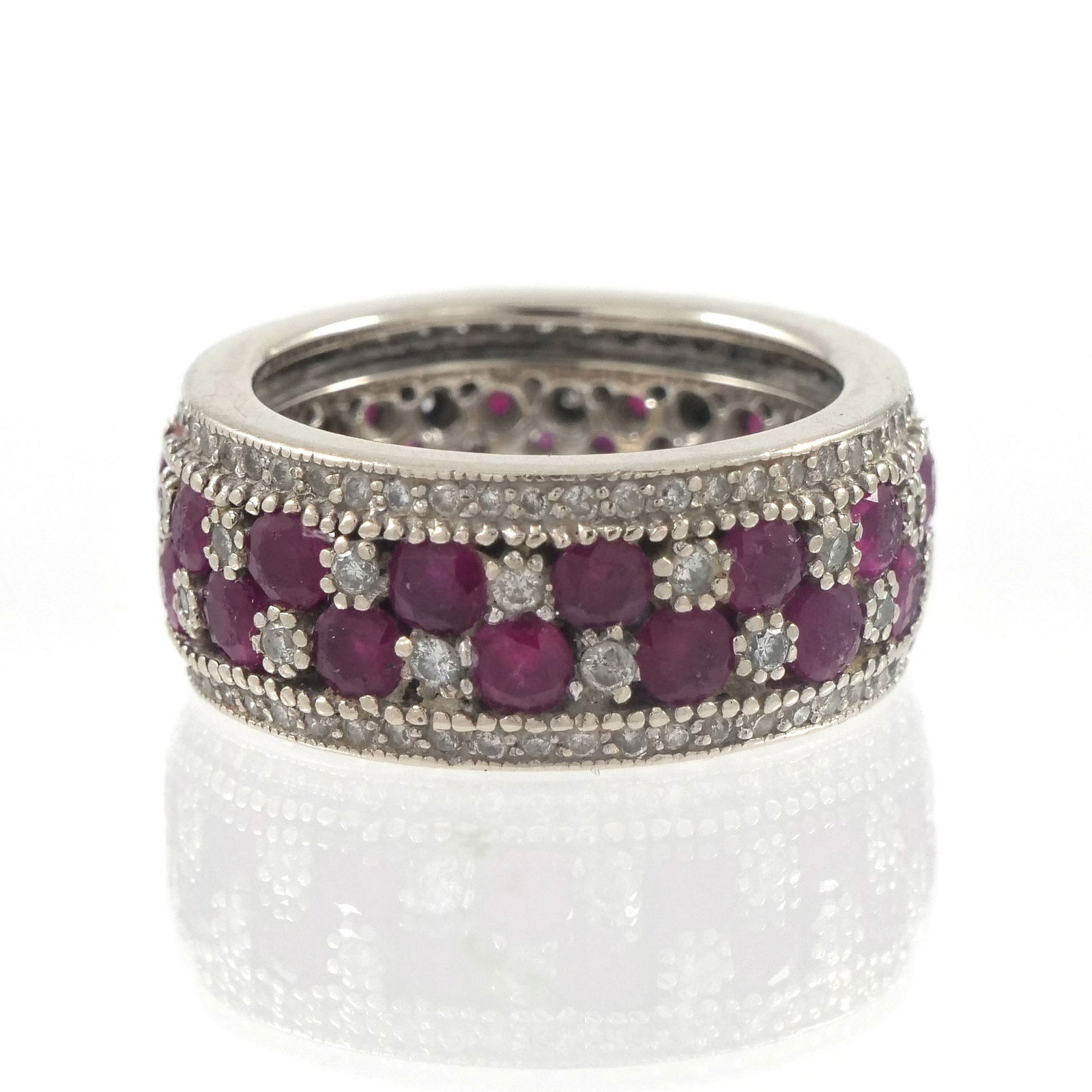 RUBY, DIAMOND & 14K GOLD ETERNITY BAND (1 of 6)