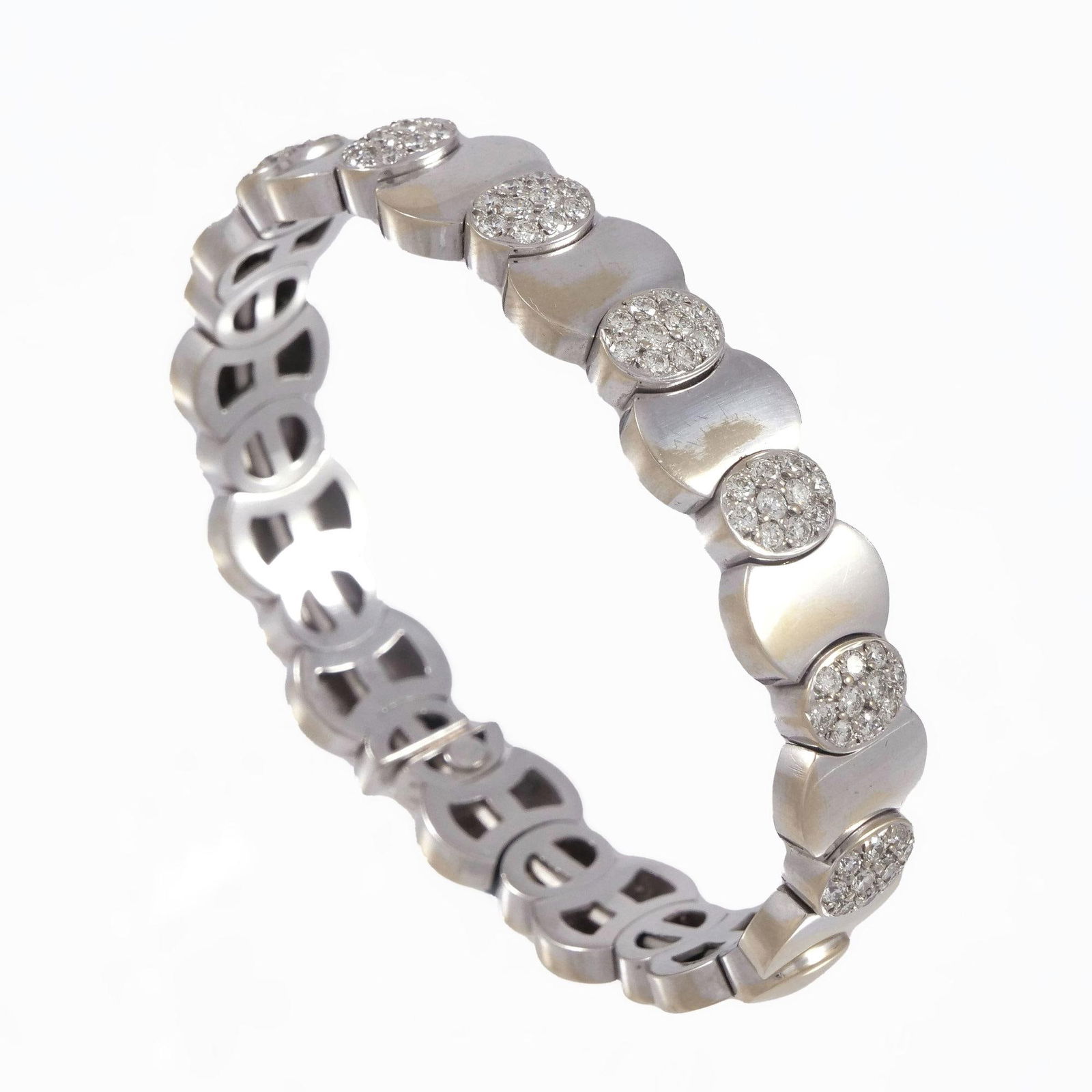 DIAMOND CLUSTER & 18K WHITE GOLD BRACELET (1 of 6)