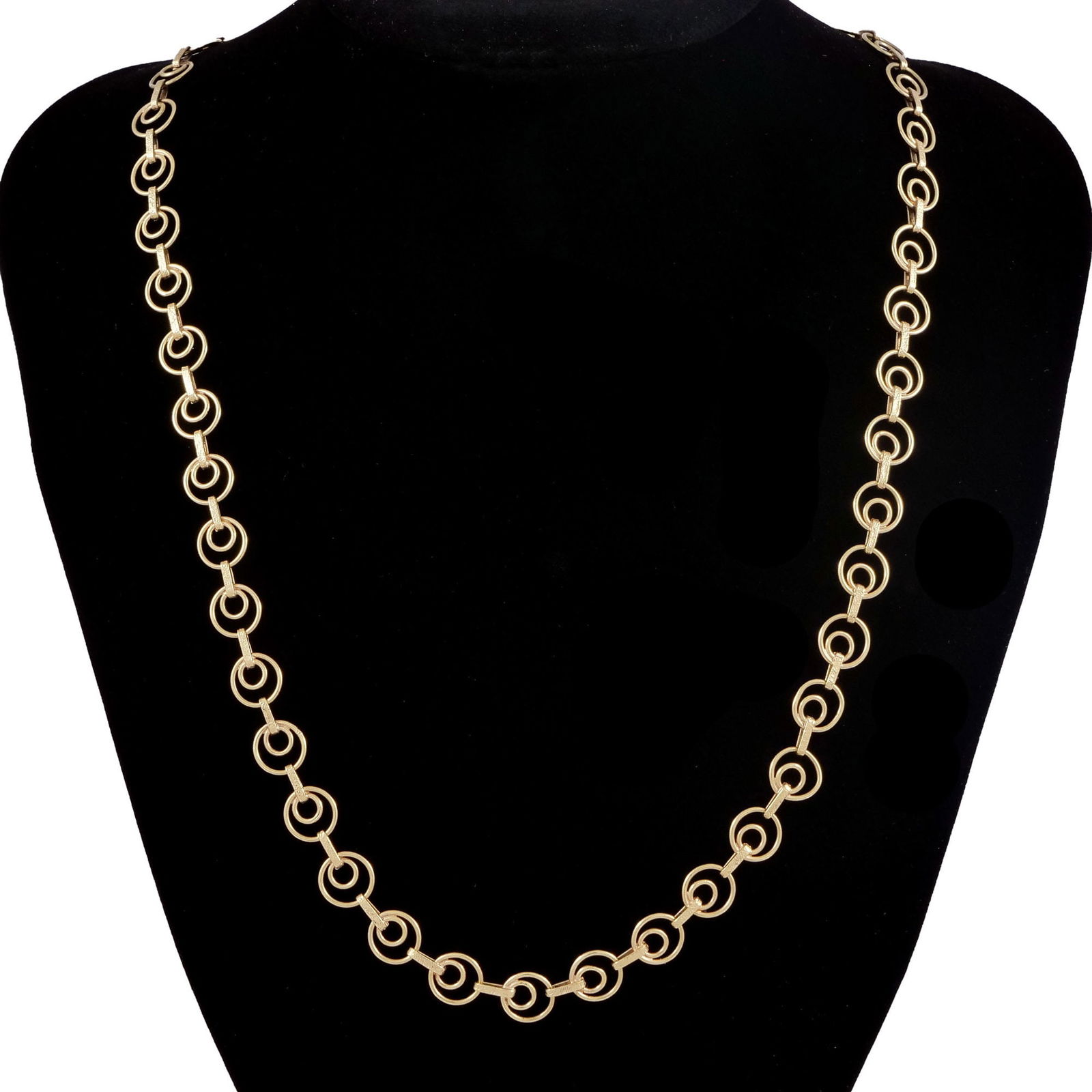 ITALIAN 14K GOLD CIRCLE LINK NECKLACE (1 of 8)