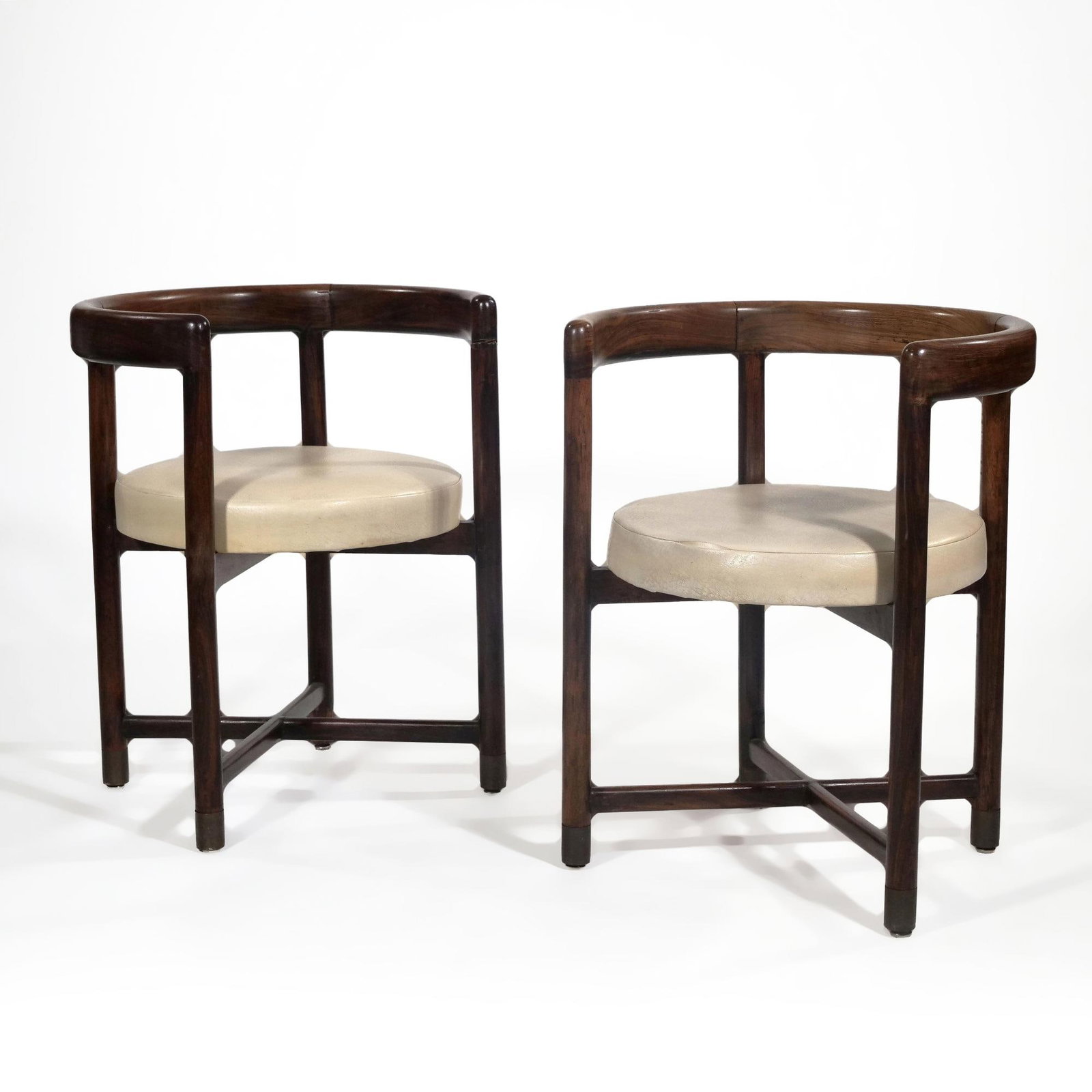 PAIR MID-CENTURY ROSEWOOD BARREL CHAIRS (1 of 14)