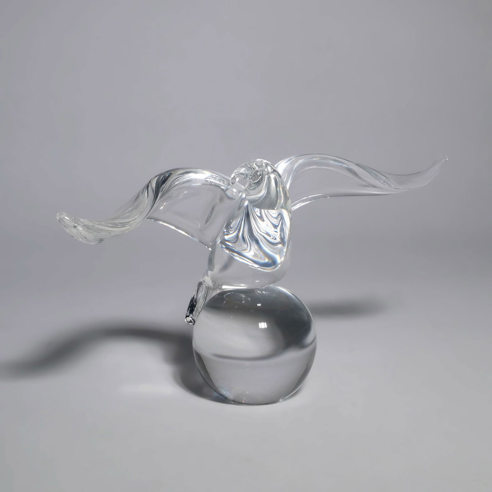 STEUBEN EAGLE ON CRYSTAL BALL BY JAMES HOUSTON (1 of 8)