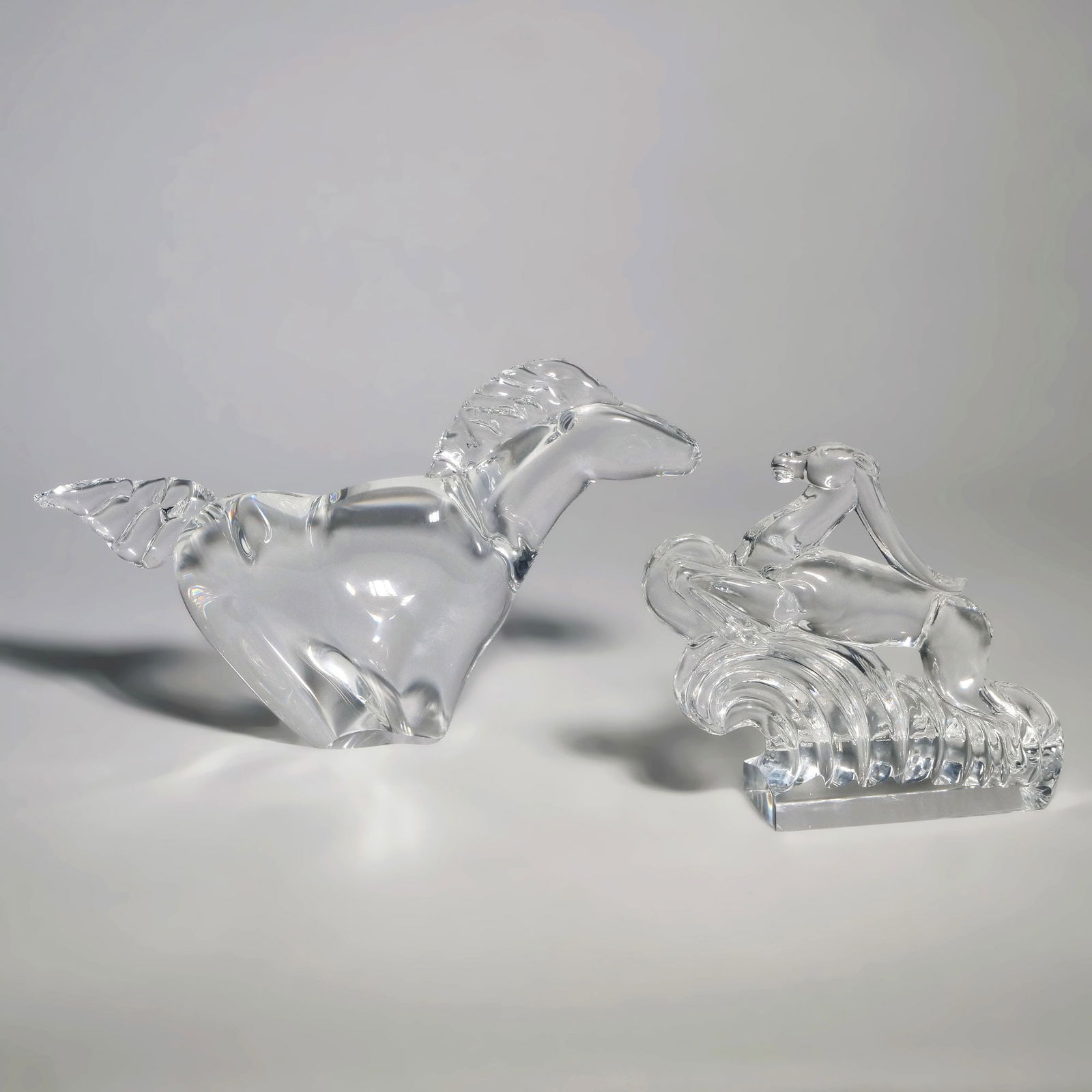 STEUBEN CRYSTAL 'FREE SPIRIT' HORSE & GAZELLE SCULPTURES (1 of 11)