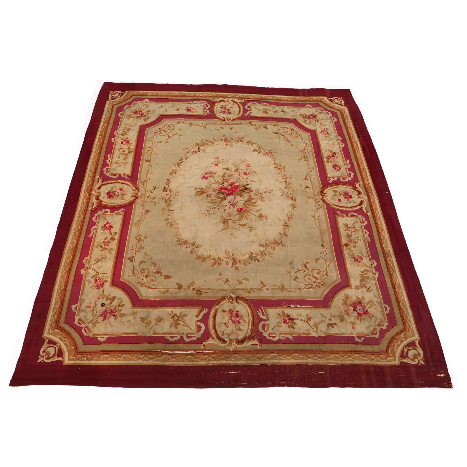 ANTIQUE FRENCH AUBUSSON CARPET, LATE 19TH/EARLY 20TH CENTURY (1 of 13)