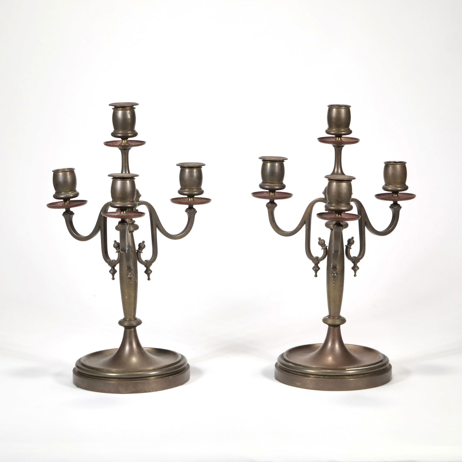 (2pc) PAIR VIENNA BRONZE CANDELABRAS (1 of 7)