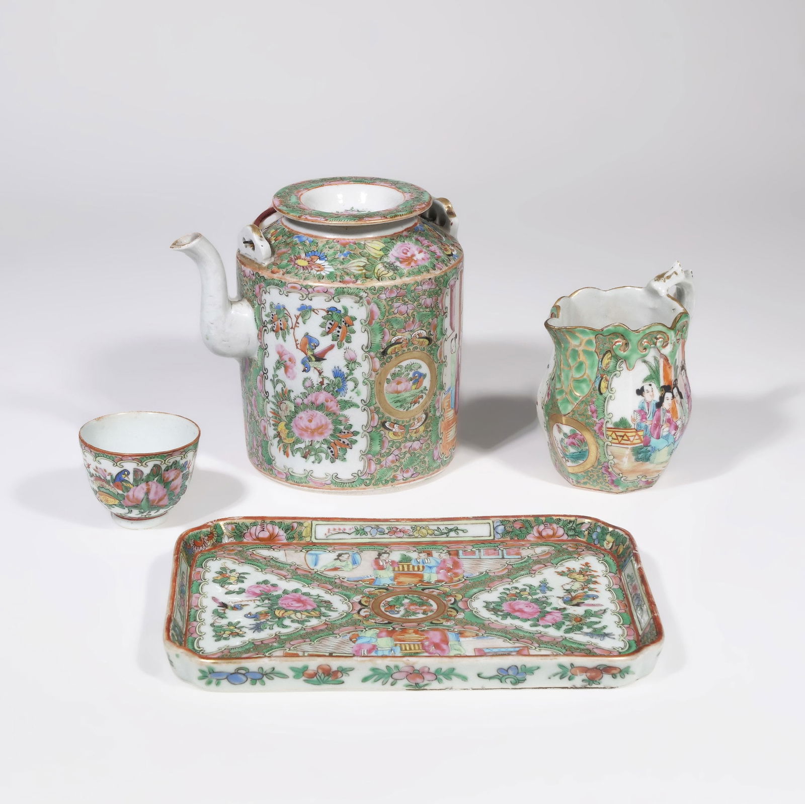 CHINESE FAMILLE ROSE TEA SERVICE (1 of 15)