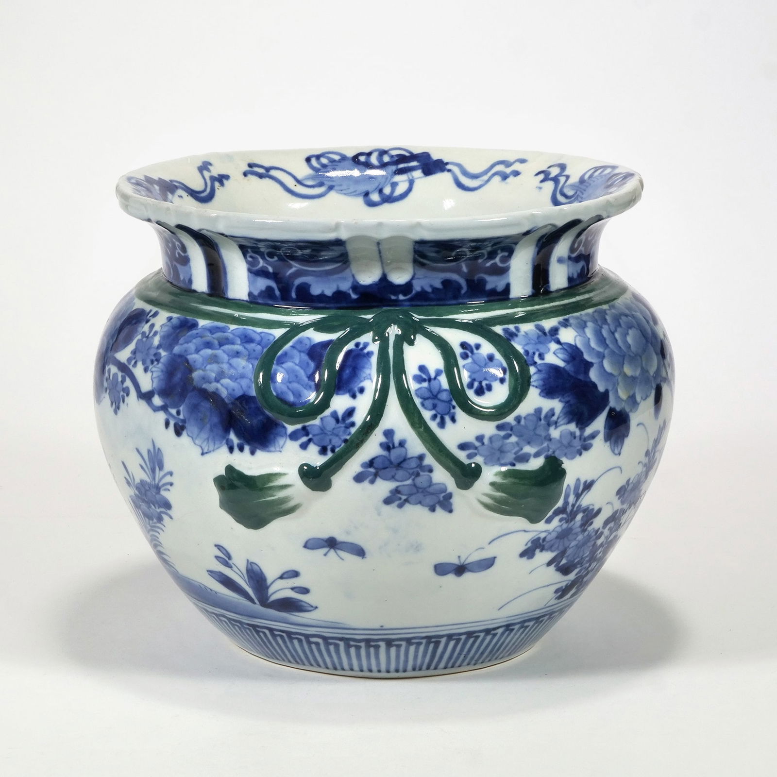 CHINESE BLUE & WHITE UNDERGLAZE VASE / JARDINIERE (1 of 7)