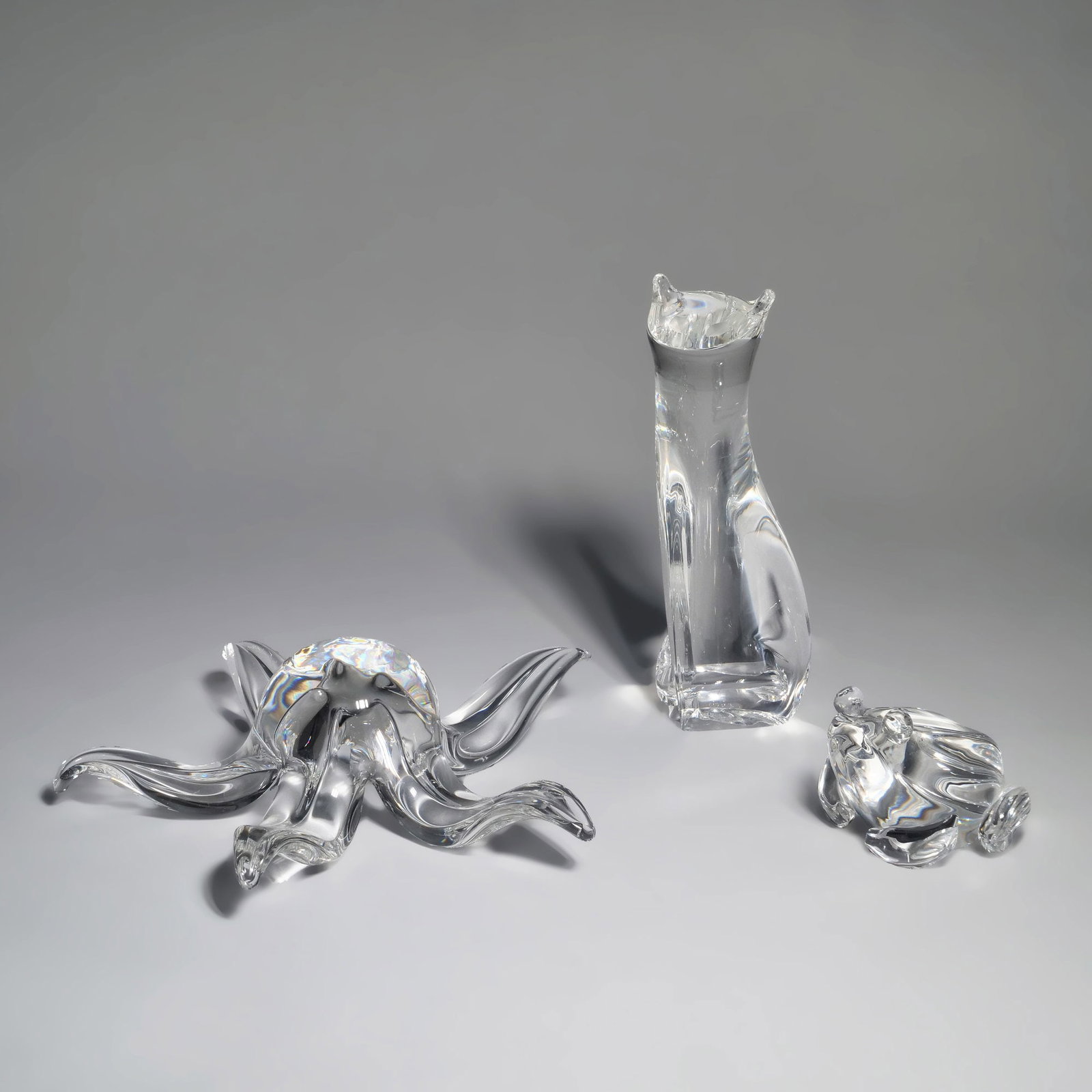 (3pc) STEUBEN CRYSTAL GLASS ANIMAL FIGURINES (1 of 10)