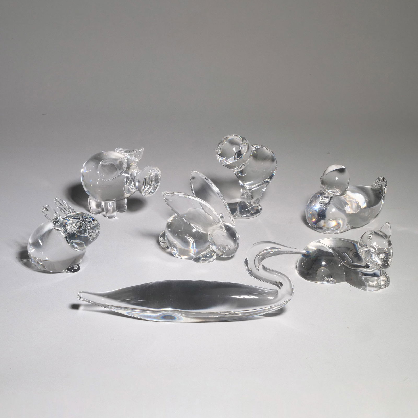 (7pc) STEUBEN CRYSTAL GLASS SCULPTURES (1 of 19)