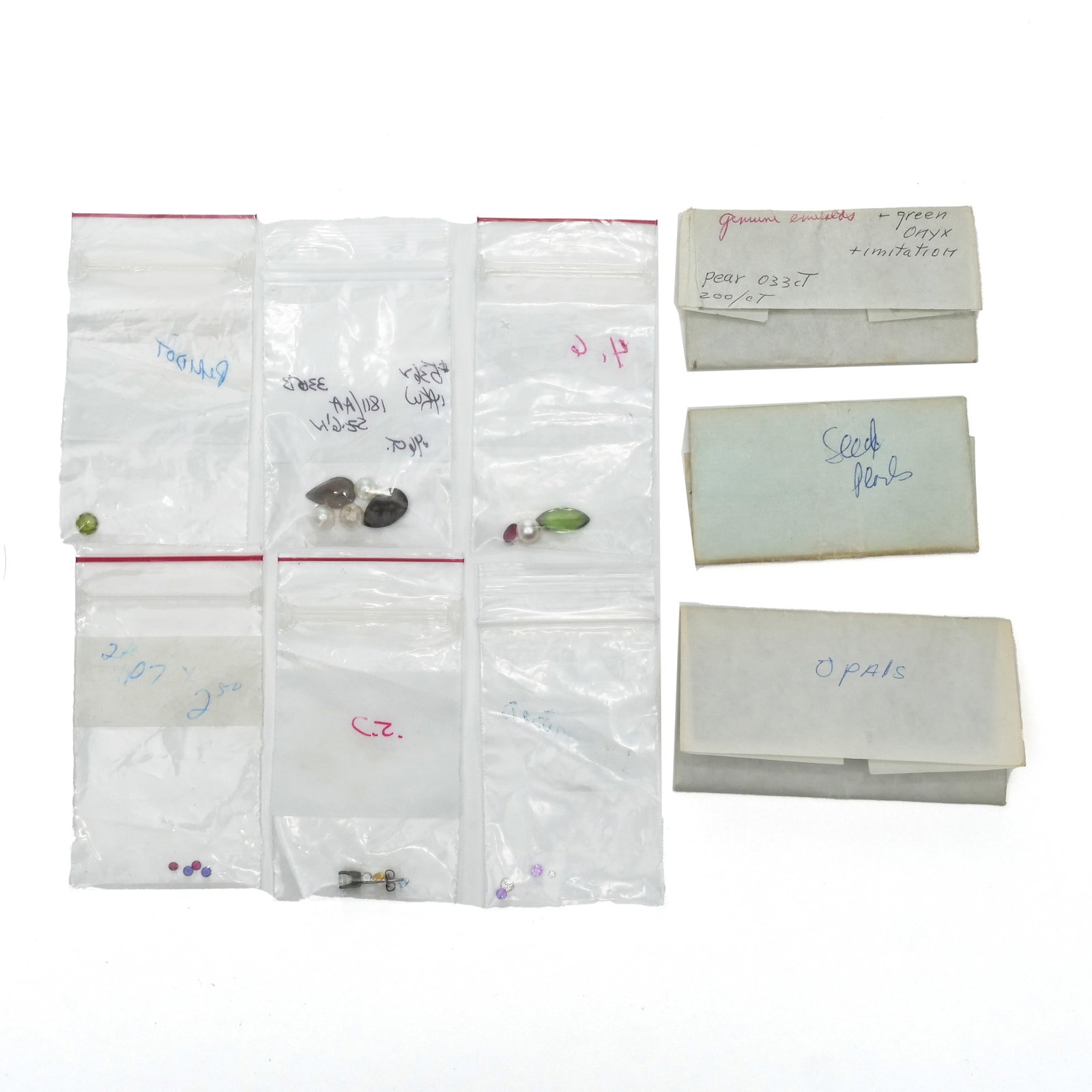 COLLECTION OF COLOR & SEMI-PRECIOUS GEMSTONES INCL. PERIDOT, SMOKY QUARTZ, PEARLS (1 of 10)