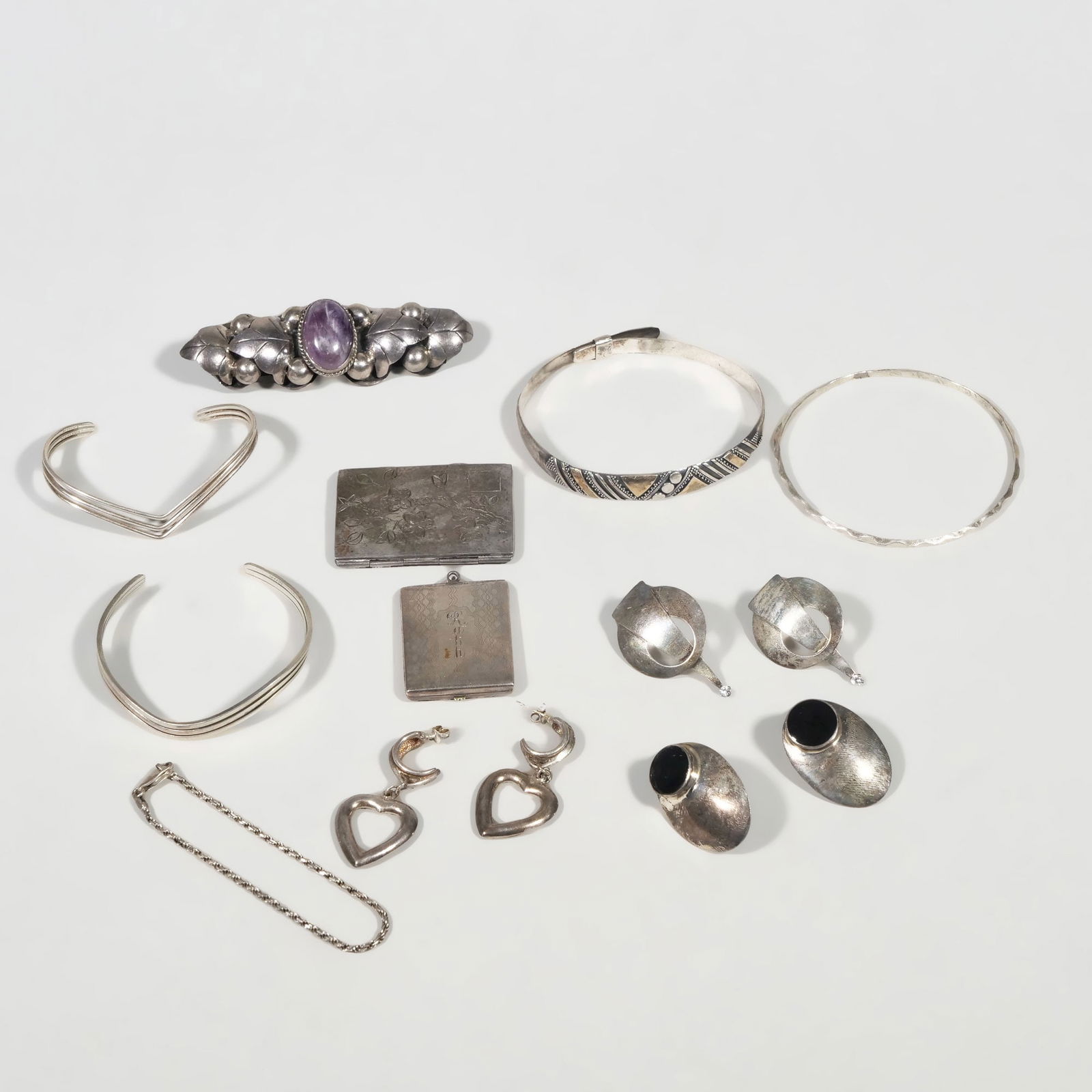 (11pc) STERLING SILVER JEWELRY GROUP (1 of 11)