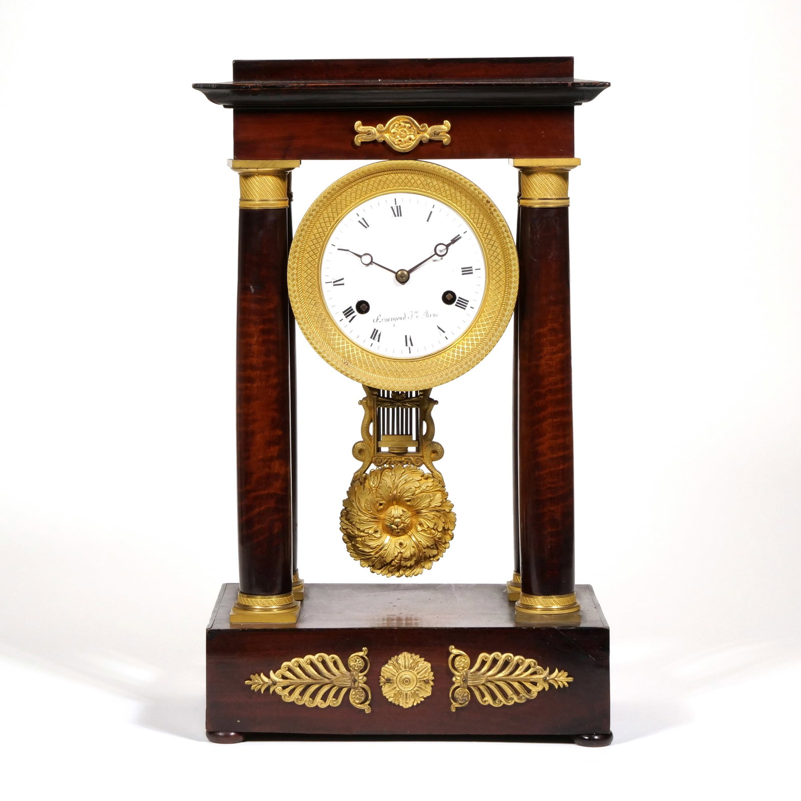 ARMINGAUD L'AINE A PARIS ORMOLU MOUNTED PORTICO CLOCK (1 of 12)