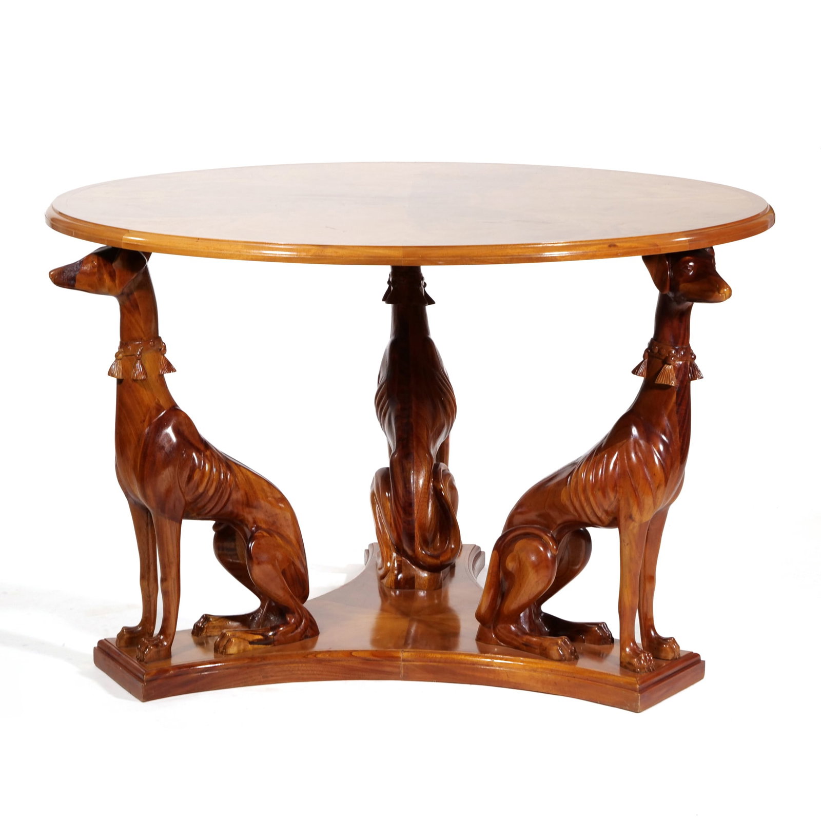 ART DECO STYLE "WHIPPET" CARVED MAHOGANY CENTRE TABLE (1 of 17)