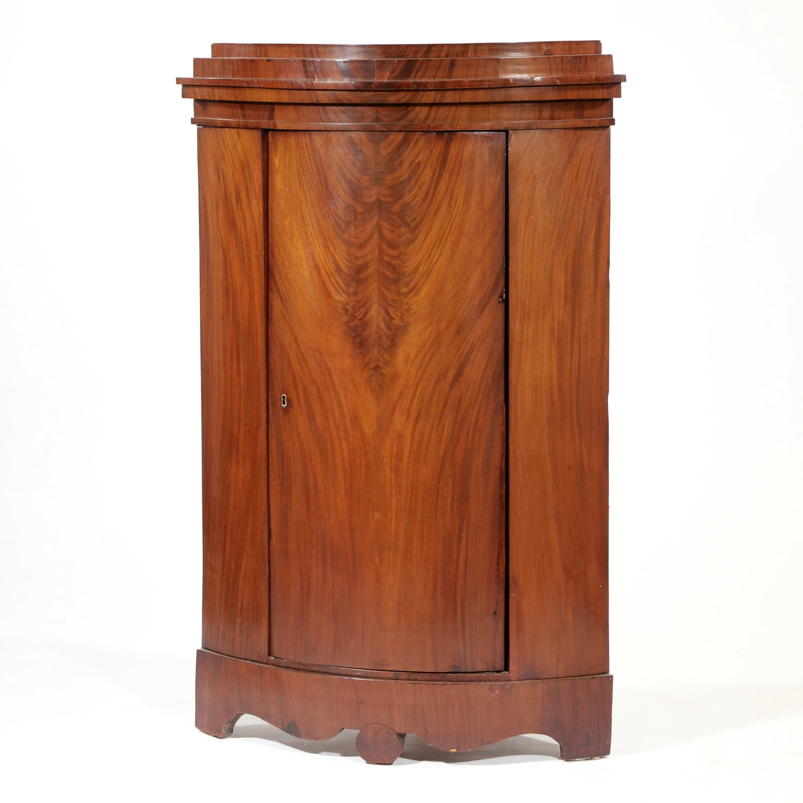 19TH CENTURY FRENCH MAHOGANY ENCOIGNURE CORNER CABINET (1 of 14)