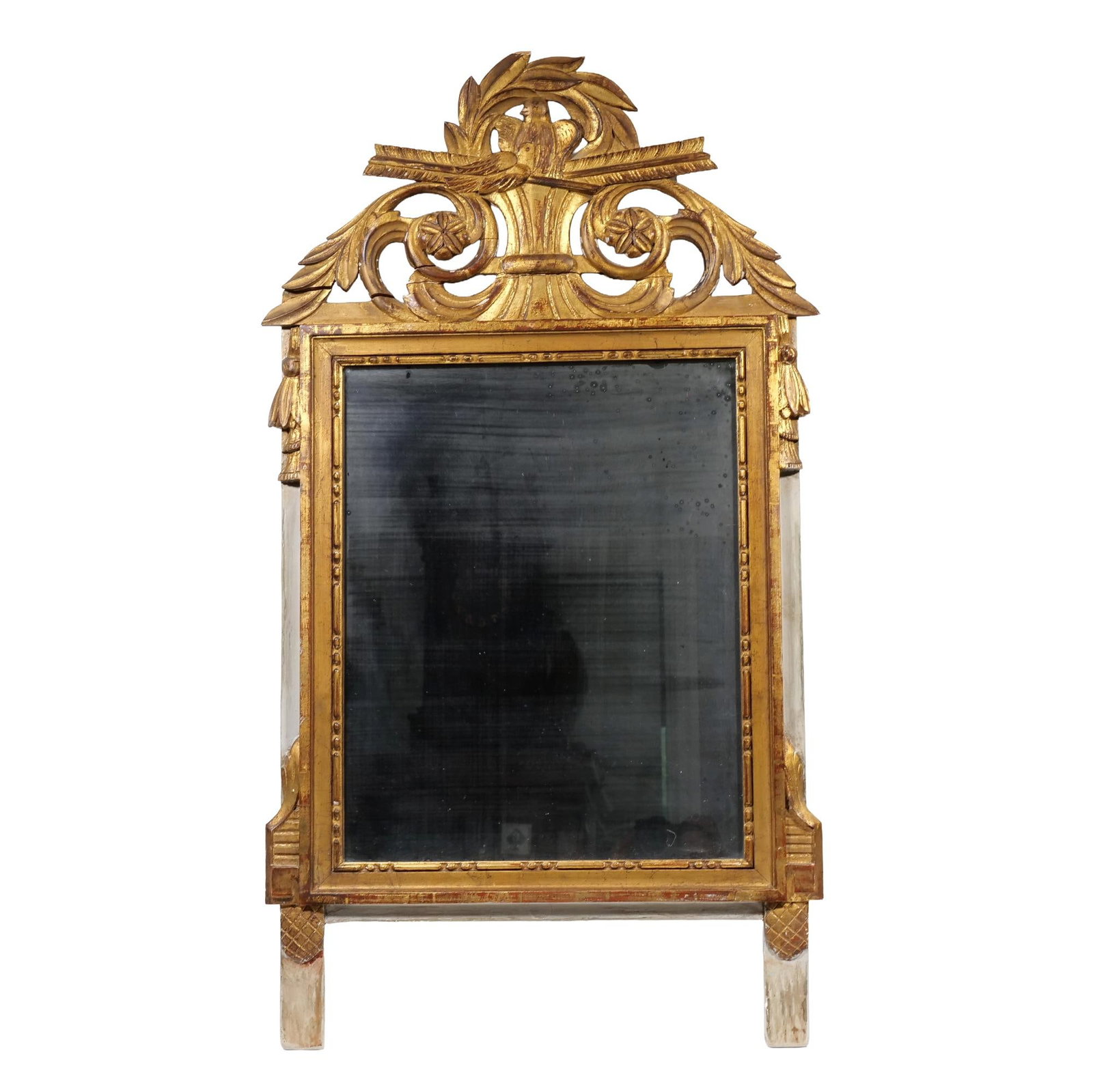 19TH CENTURY NEOCLASSICAL PARCEL GILT MIRROR (1 of 8)