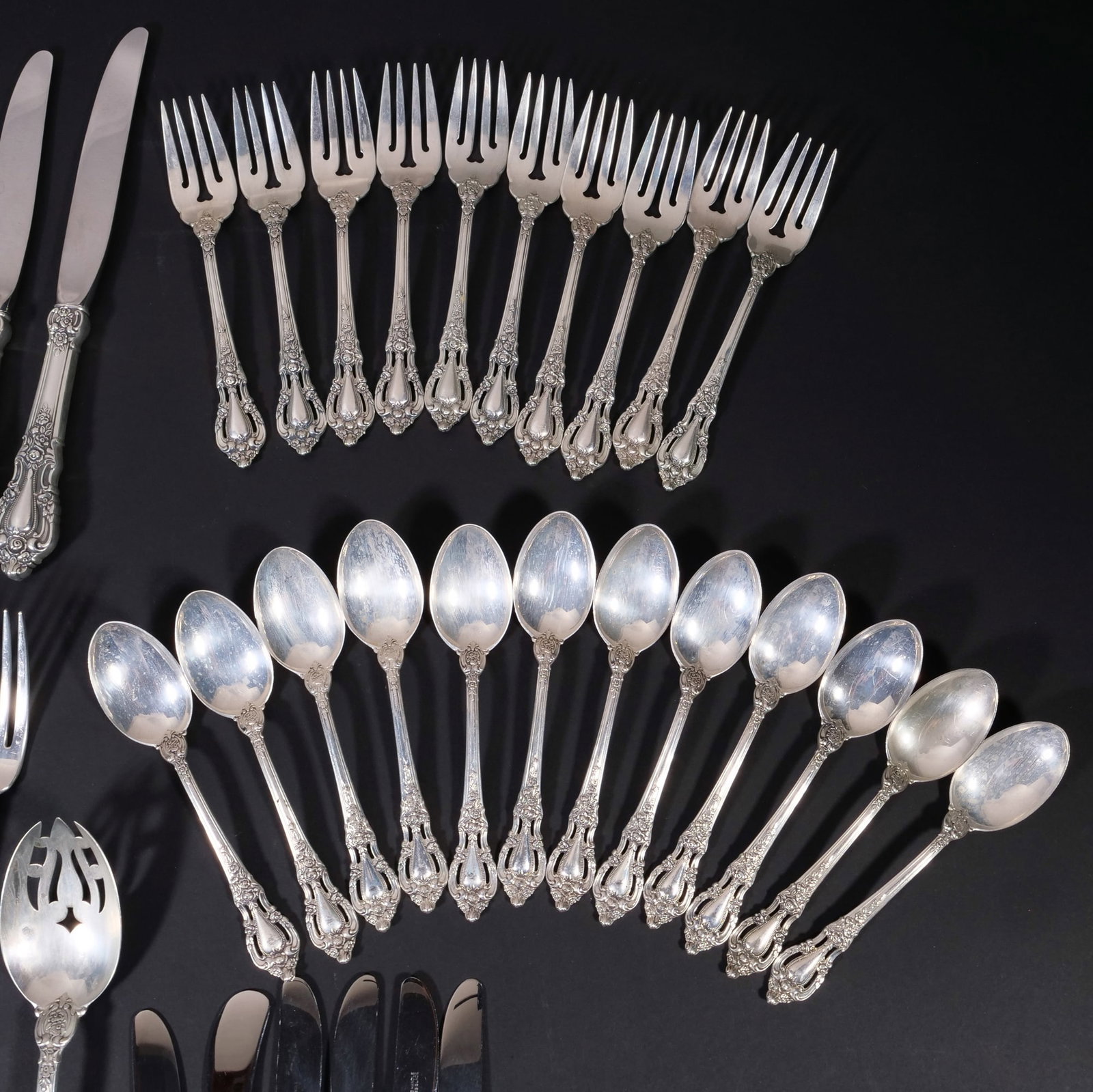 LUNT STERLING SILVER FLATWARE SERVICE - 3