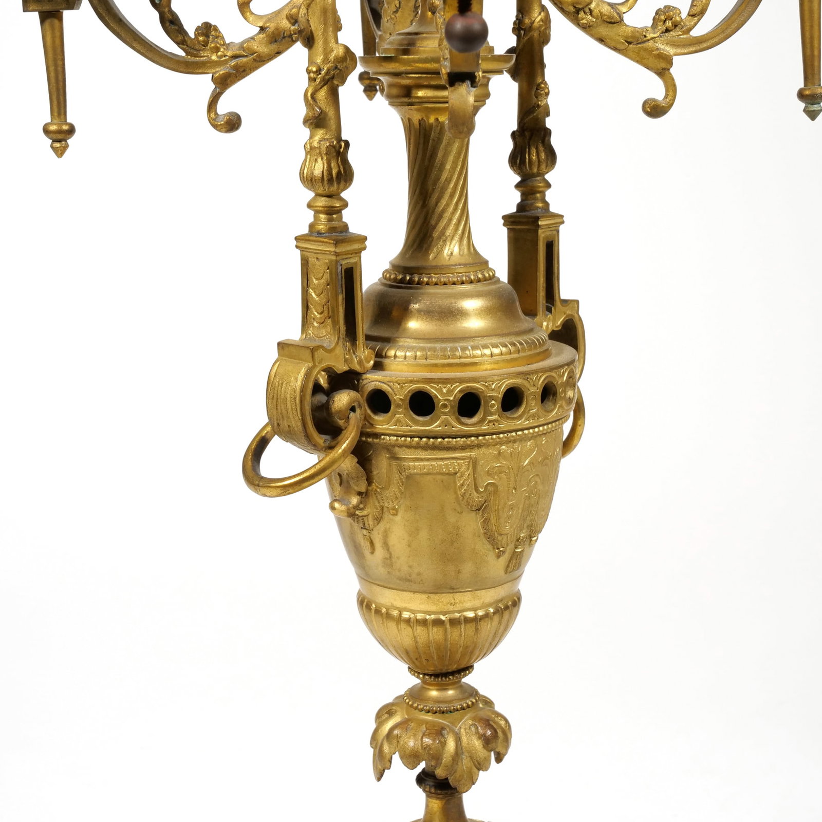 PAIR DORE BRONZE 4 LIGHT CANDELABRA - 11